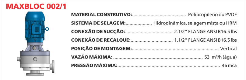 BombaCentrifugaMaxbloc0021 Maximize a eficiência de seus processos químicos com as bombas centrífugas Maxbloc da Bomax. Tecnologia avançada para resultados precisos.