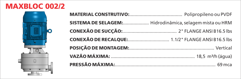 BombaCentrifugaMaxbloc0022 Maximize a eficiência de seus processos químicos com as bombas centrífugas Maxbloc da Bomax. Tecnologia avançada para resultados precisos.