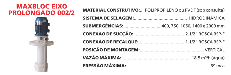 BombaCentrifugaMaxblocEixoProlongado0022 Bombas Maxbloc com eixo prolongado Maxsub da Bomax: eficiência e durabilidade para aplicações submersas. Descubra a solução ideal.