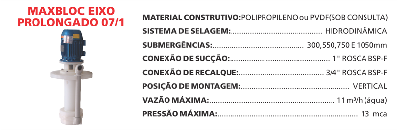 BombaCentrifugaMaxblocEixoProlongado071 Bombas Maxbloc com eixo prolongado Maxsub da Bomax: eficiência e durabilidade para aplicações submersas. Descubra a solução ideal.