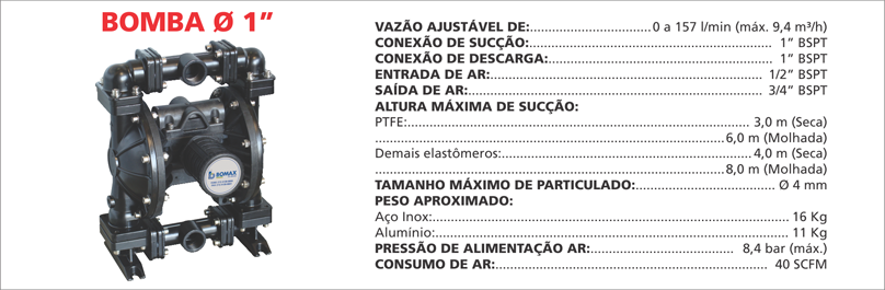 BombaPneumatica1AL As bombas pneumáticas Maxpneumatic da Bomax oferecem desempenho superior e confiabilidade em qualquer aplicação industrial. Saiba mais.