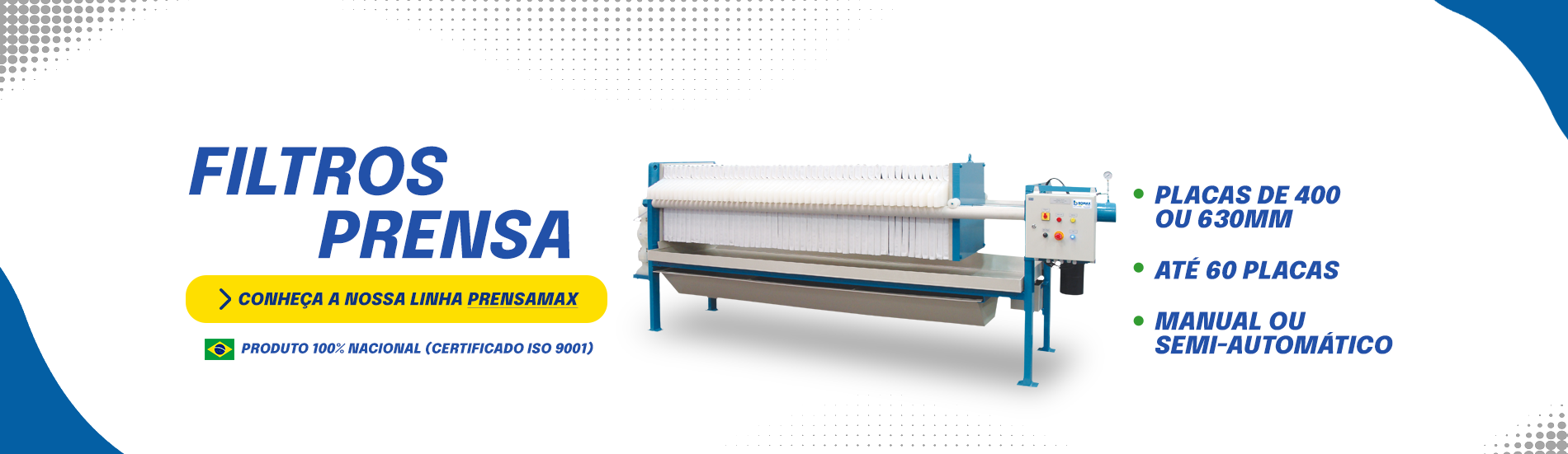 VitrineFiltroPrensaPc No mercado h&aacute; 40 Anos, a Bomax &eacute; refer&ecirc;ncia como empresa de bombas para ind&uacute;stria. Bomba pneum&aacute;tica, bomba dosadora, filtro prensa e muito mais.