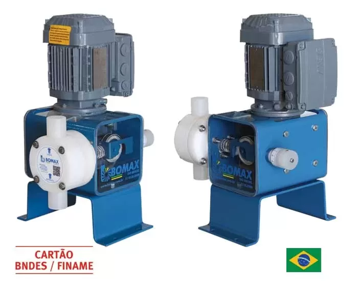 Bomba dosadora com um fundo branco